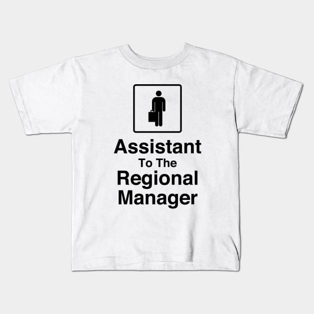 The Office - Assistant To the Regional Manager Black Set Kids T-Shirt by Shinsen Merch